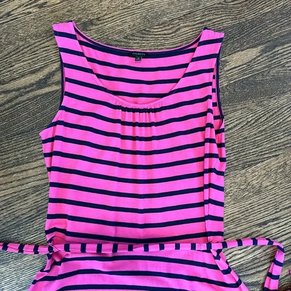 Talbots Navy and Pin Striped Maxi Dress Size Small - Picture 3 of 3